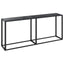 konsolbord 180x35x75,5 cm hærdet glas sort