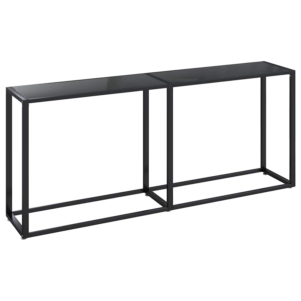 konsolbord 180x35x75,5 cm hærdet glas sort