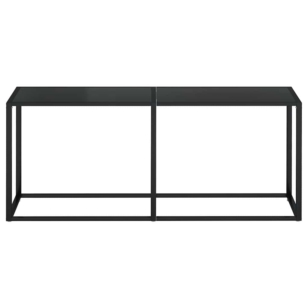 konsolbord 180x35x75,5 cm hærdet glas sort