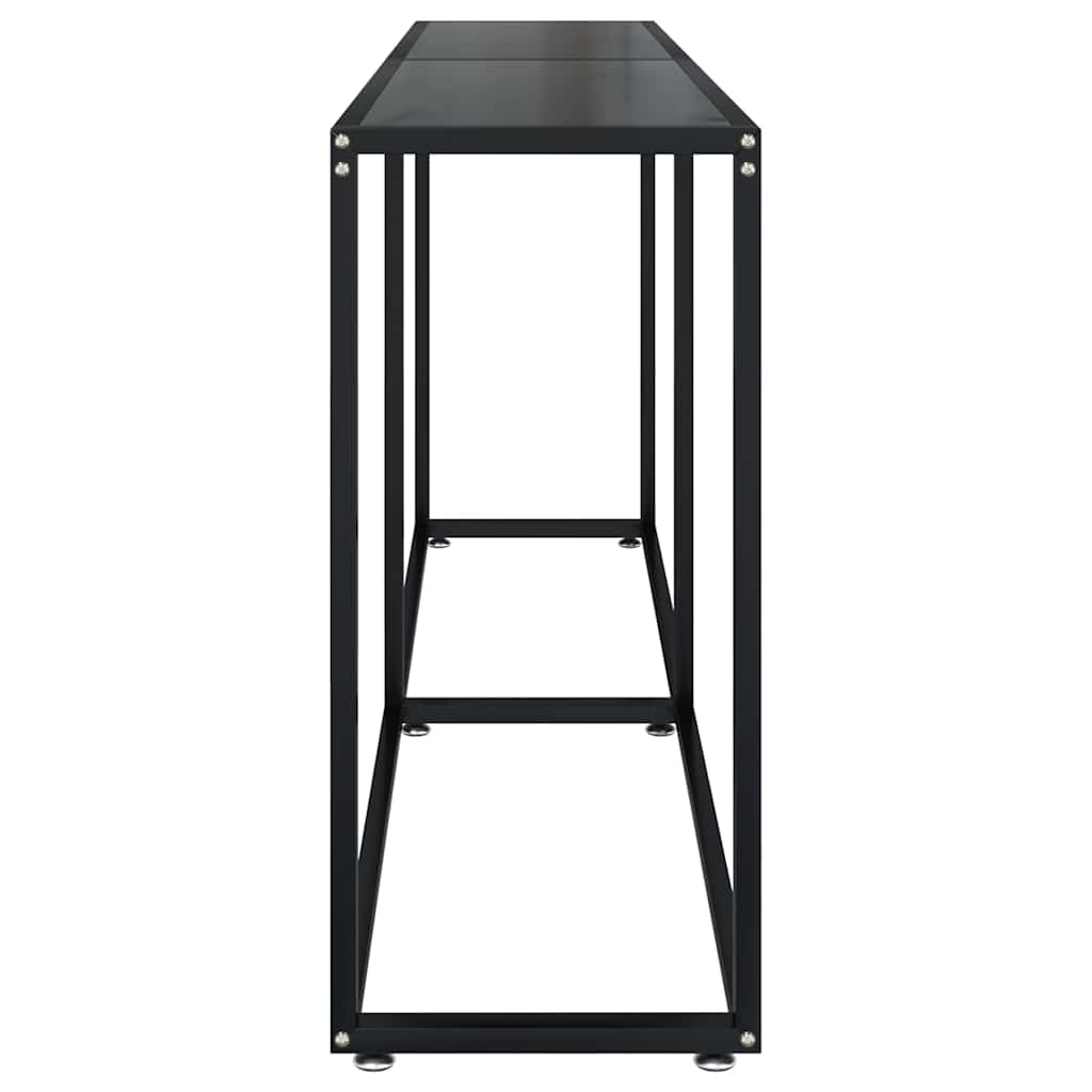 konsolbord 180x35x75,5 cm hærdet glas sort