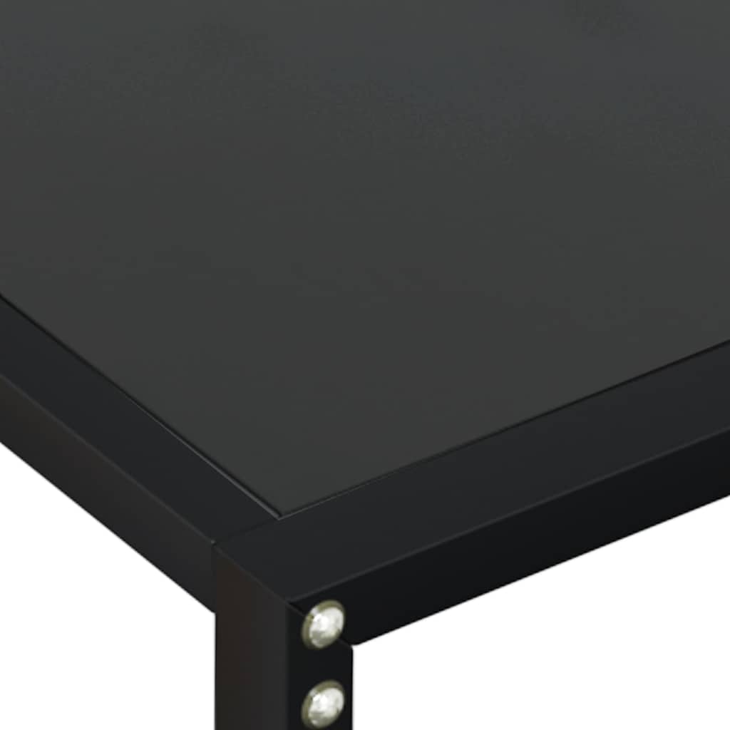 konsolbord 180x35x75,5 cm hærdet glas sort