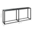 konsolbord 180x35x75,5 cm hærdet glas sort