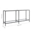 konsolbord 160x35x75,5 cm hærdet glas transparent