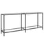konsolbord 180x35x75,5 cm hærdet glas transparent