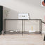 konsolbord 180x35x75,5 cm hærdet glas transparent