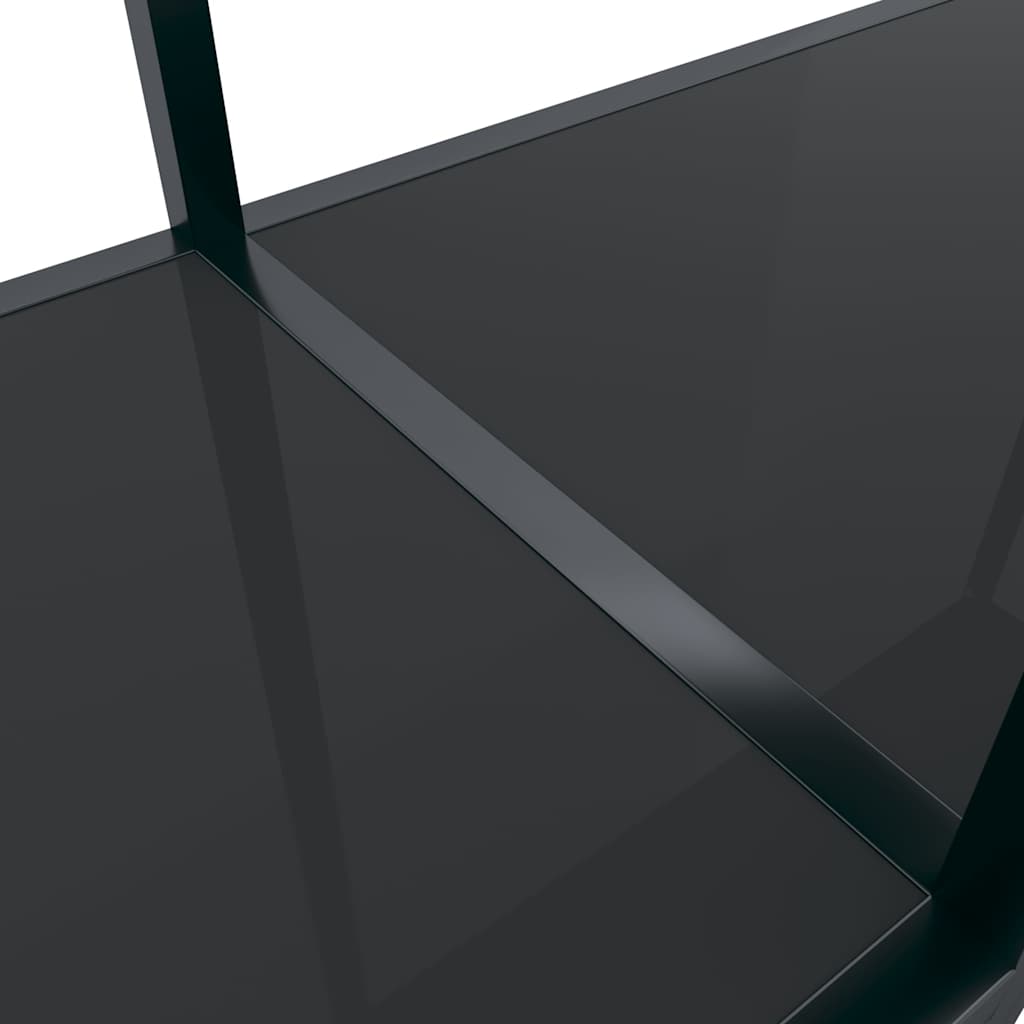 konsolbord 180x35x75,5 cm hærdet glas sort