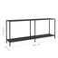 konsolbord 180x35x75,5 cm hærdet glas sort