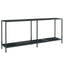 konsolbord 180x35x75,5 cm hærdet glas sort