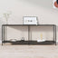 konsolbord 200x35x75,5 cm hærdet glas sort