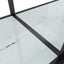 konsolbord 200x35x75,5 cm hærdet glas hvid