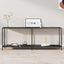 konsolbord 200x35x75,5 cm hærdet glas sort