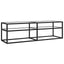 tv-bord 140x40x40,5 cm hærdet glas transparent