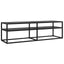tv-bord 140x40x40,5 cm hærdet glas sort