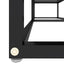 tv-bord 140x40x40,5 cm hærdet glas sort