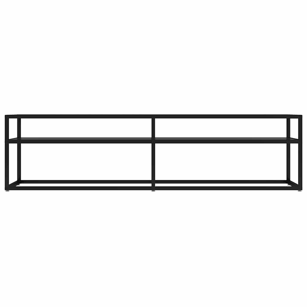 tv-bord 160x40x40,5 cm hærdet glas sort