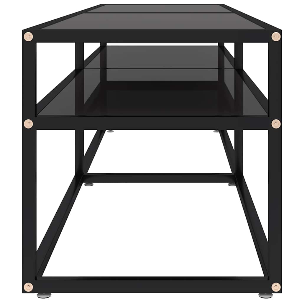 tv-bord 160x40x40,5 cm hærdet glas sort