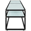 tv-bord 180x40x40,5 cm hærdet glas marmoreffekt hvid