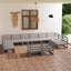 loungesæt til haven 12 dele massivt fyrretræ