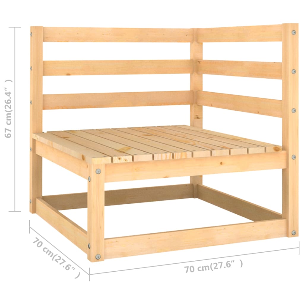loungesæt til haven 12 dele med hynder massivt fyrretræ