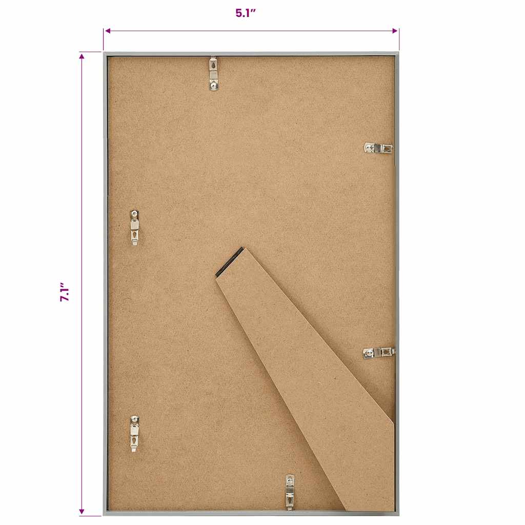billedrammer 3 stk. til bord 13x18 cm MDF sølvfarvet