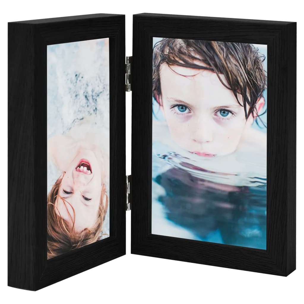 folderamme til 2 billeder 2x(21x29,7 cm) sort billede