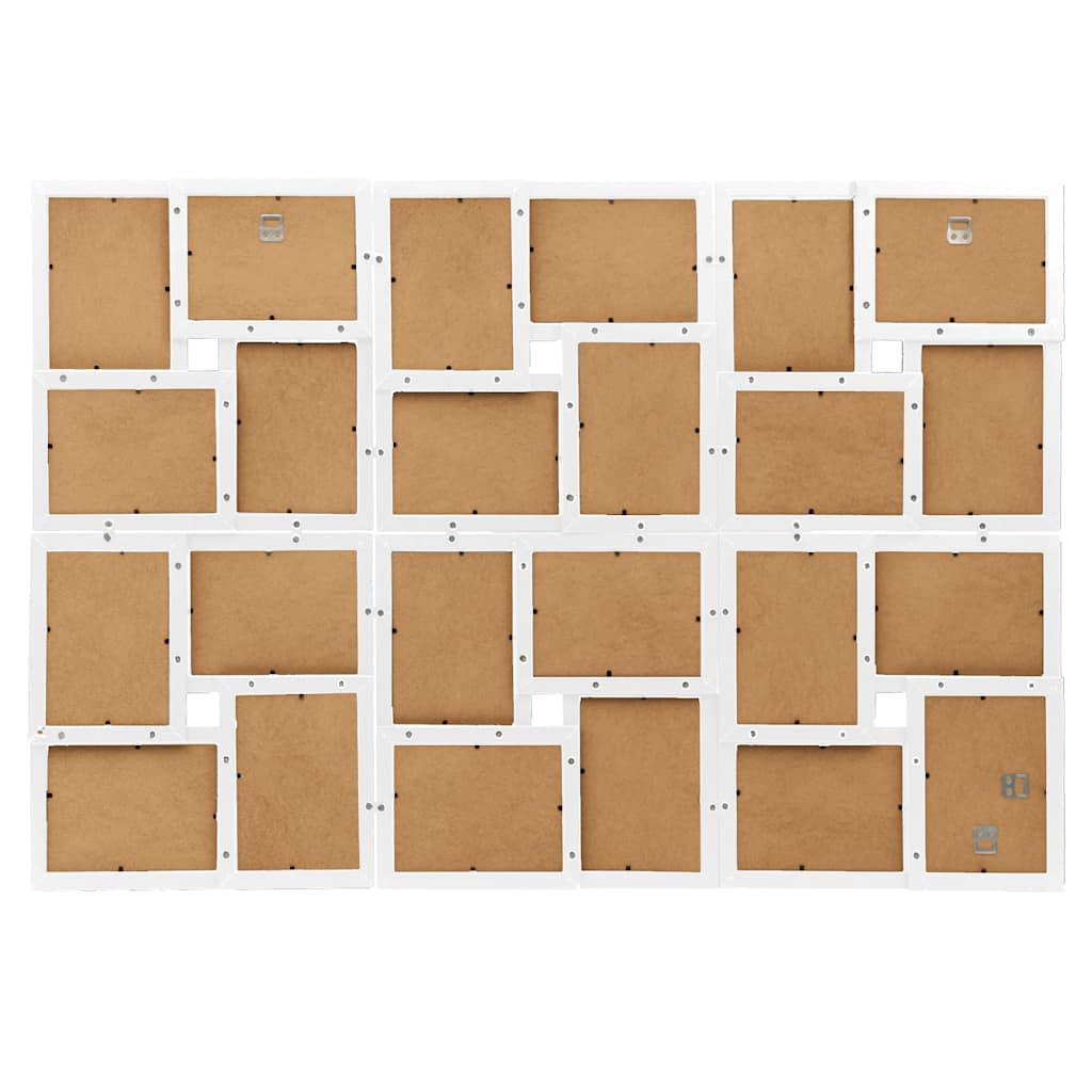 collagebilledramme til væg 24 x (10x15 cm) MDF hvid