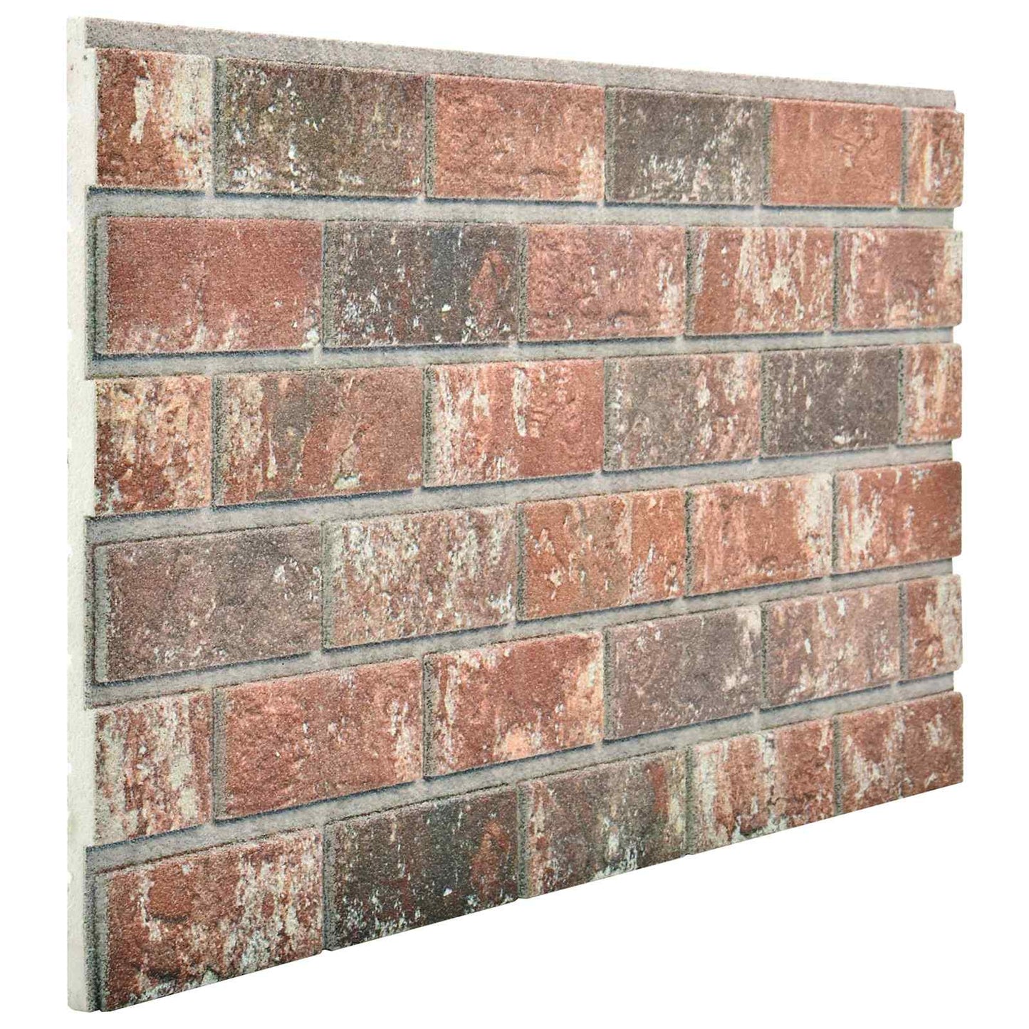 Vægpaneler 10 pcs Mørkebrun og Grå 100 x 50 cm EPS Skum