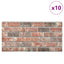 Vægpaneler 10 pcs Mørkebrun og Grå 100 x 50 cm EPS Skum
