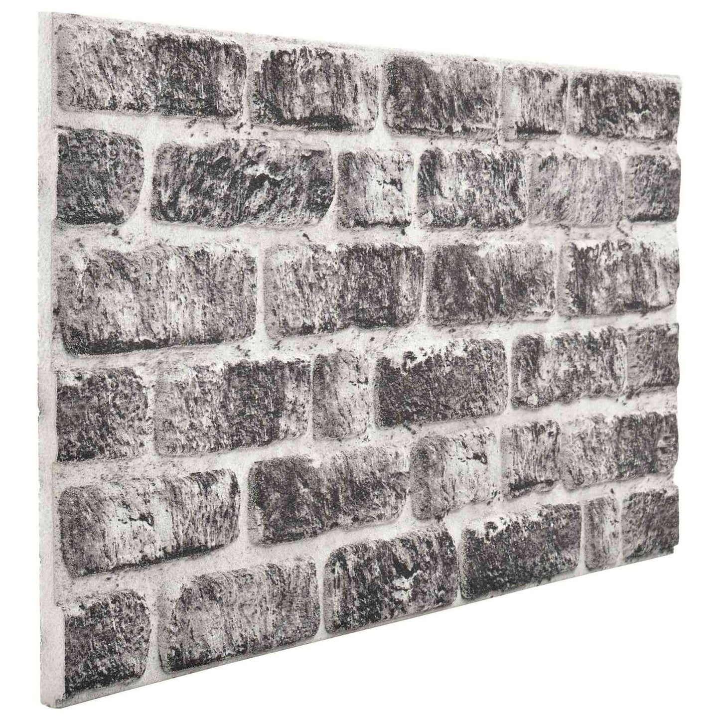 Vægpaneler 10 pcs Mørkegrå og Hvid 100 x 50 cm EPS Skum