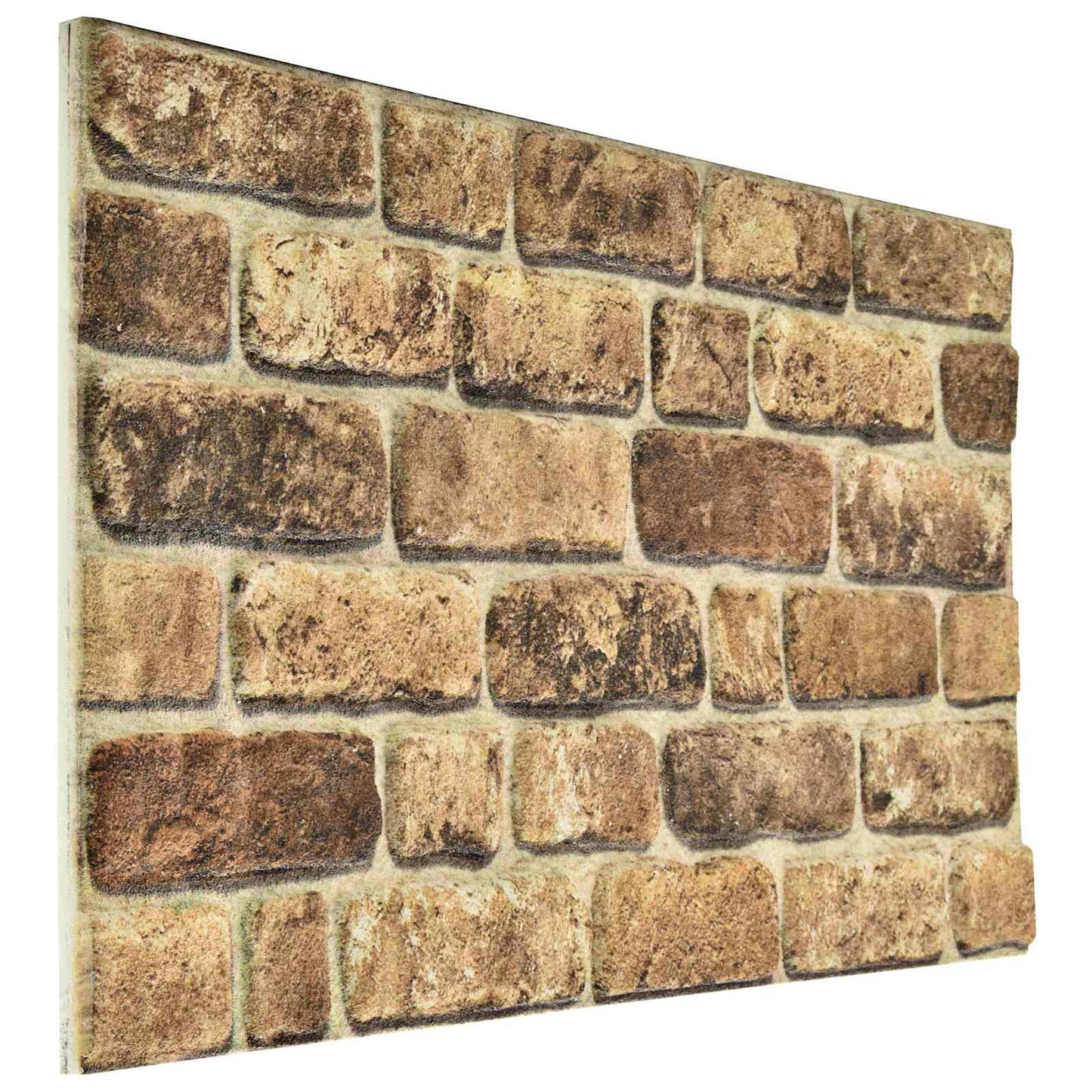 Vægpaneler 10 pcs Mørk Sand 100 x 50 cm EPS Skum