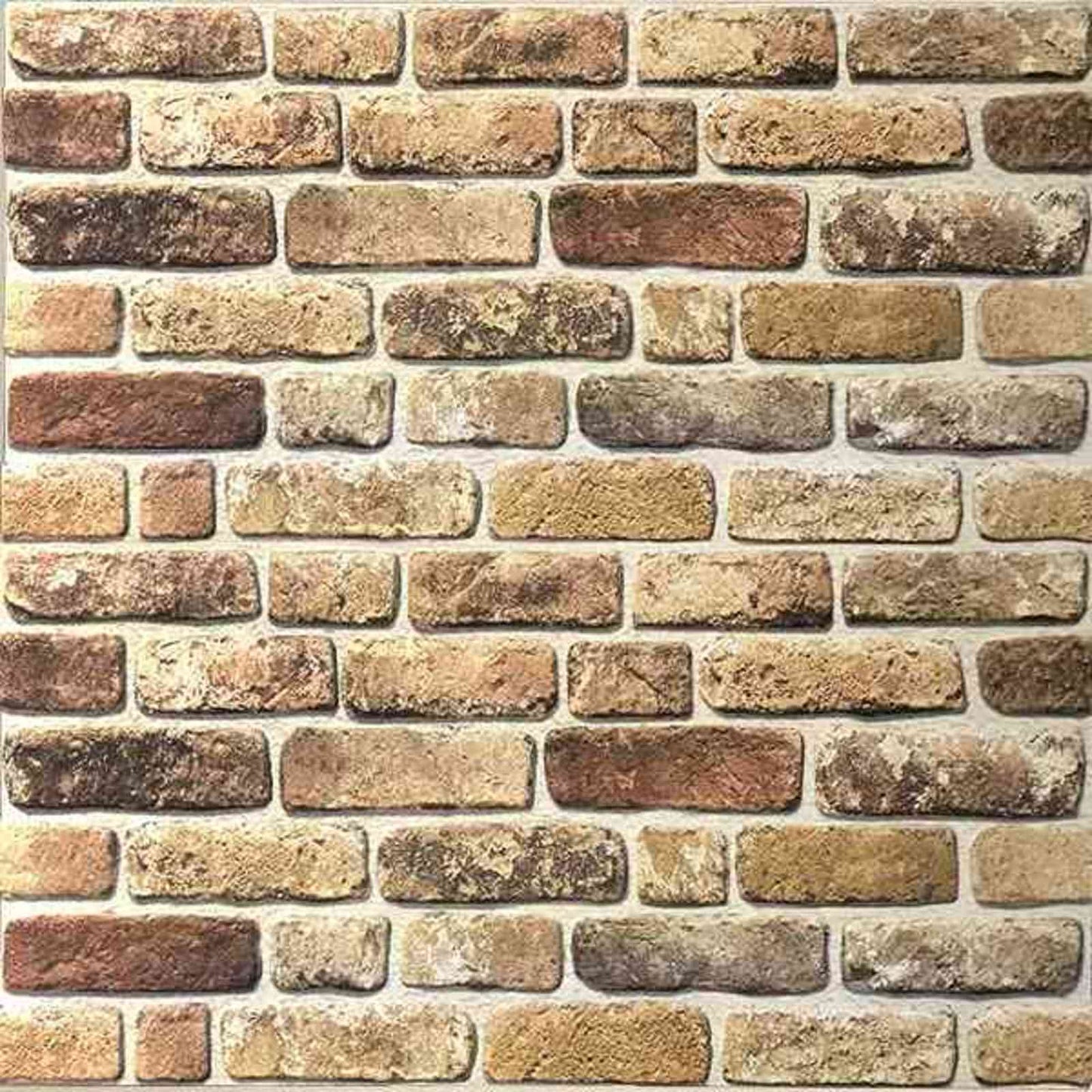 Vægpaneler 10 pcs Mørk Sand 100 x 50 cm EPS Skum