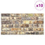 Vægpaneler 10 pcs Flerfarvet 100 x 50 cm EPS Skum
