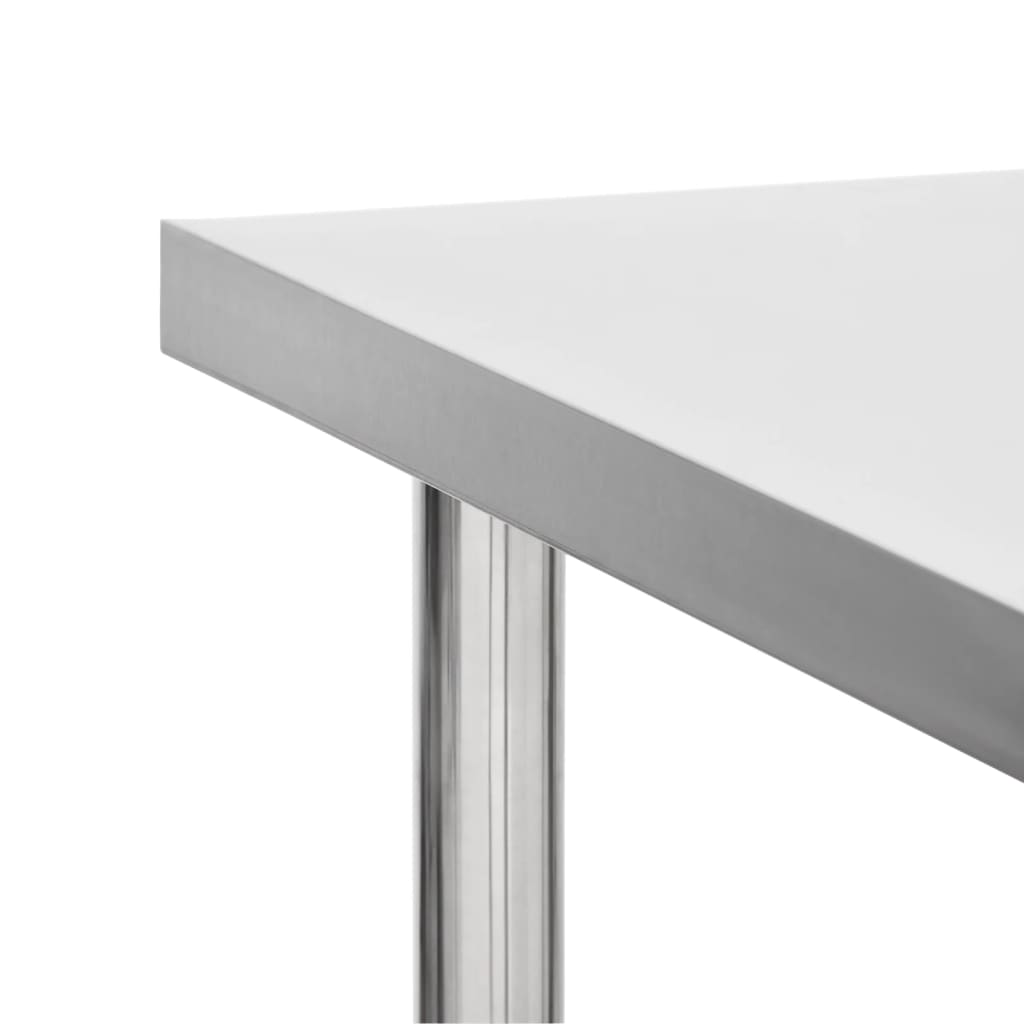arbejdsbord med hjul til køkken 100x45x85 cm rustfrit stål