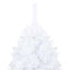 kunstigt juletræ med lys og kuglesæt 150 cm PVC hvid