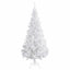 kunstigt juletræ med lys og kuglesæt 180 cm PVC hvid