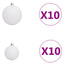 kunstigt juletræ med lys og kuglesæt 180 cm PVC hvid