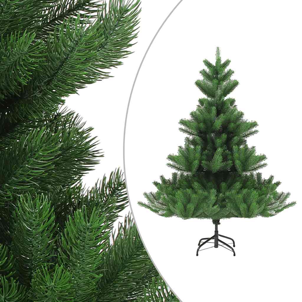 kunstigt juletræ nordmannsgran LED og kuglesæt 210 cm grøn