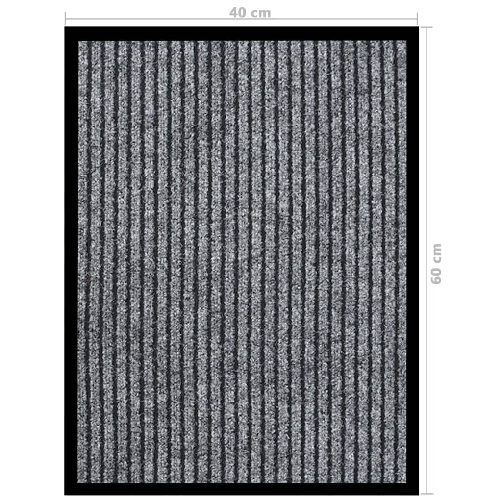 dørmåtte 40x60 cm stribet grå