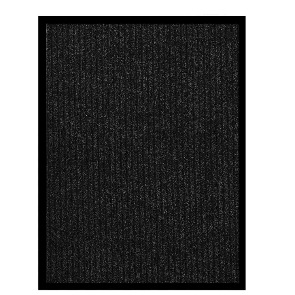 dørmåtte 60x80 cm stribet antracitgrå