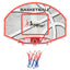 vægmonteret basketballkurv med plade 5 dele 66x44,5 cm