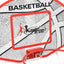 vægmonteret basketballkurv med plade 5 dele 66x44,5 cm