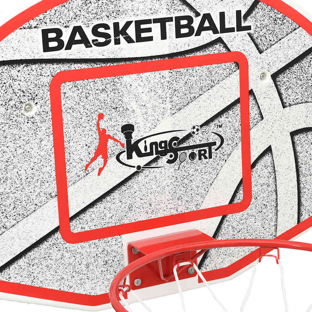vægmonteret basketballkurv med plade 5 dele 66x44,5 cm