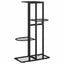 blomsterstativ i 4 niveauer 43x22x76 cm metal sort