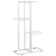 blomsterstativ i 4 niveauer 43x22x76 cm metal hvid