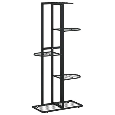 blomsterstativ i 5 niveauer 43x22x98 cm metal sort