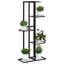 blomsterstativ i 5 niveauer 43x22x98 cm metal sort