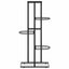 blomsterstativ i 5 niveauer 43x22x98 cm metal sort