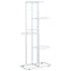 blomsterstativ i 5 niveauer 43x22x98 cm metal hvid