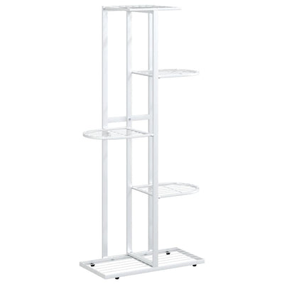 blomsterstativ i 5 niveauer 43x22x98 cm metal hvid
