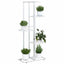 blomsterstativ i 5 niveauer 43x22x98 cm metal hvid
